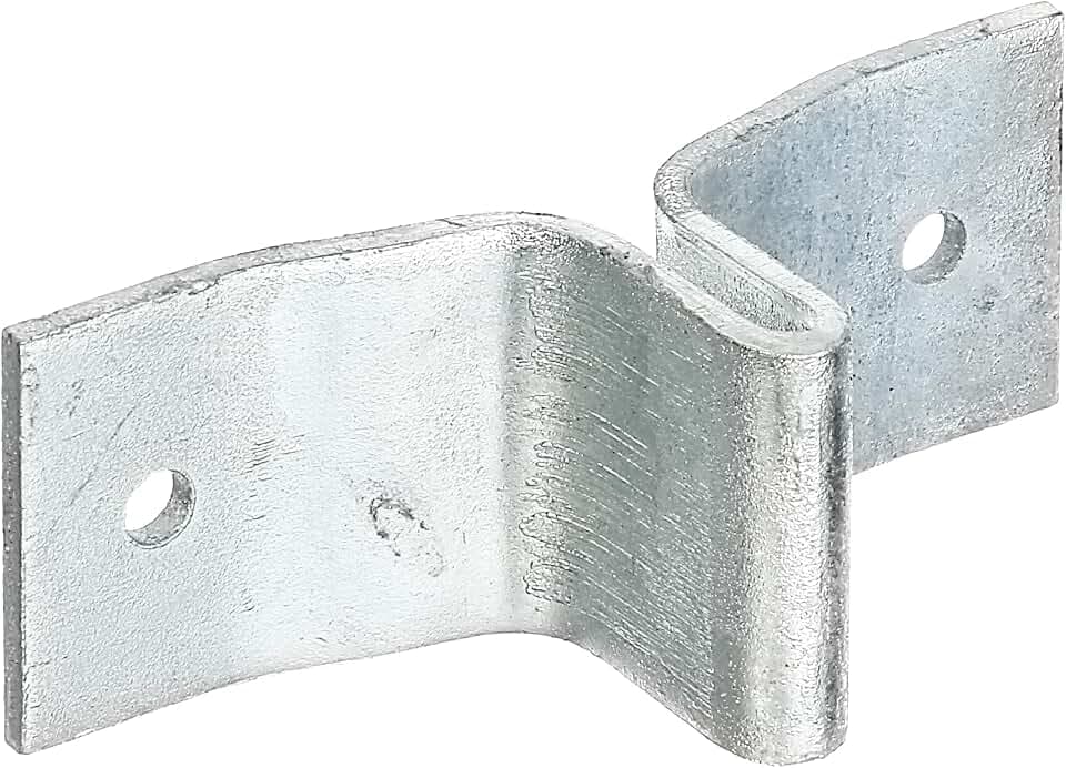 Alberts 843663 Lasche für Zaunpfosten aus T-Profil | feuerverzinkt | 148 x 40 mm | 10er Set