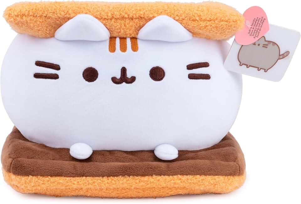 GUND Pusheen S'Mores Squisheen 12-Inch Squishy Plush Toy; Ages 8+