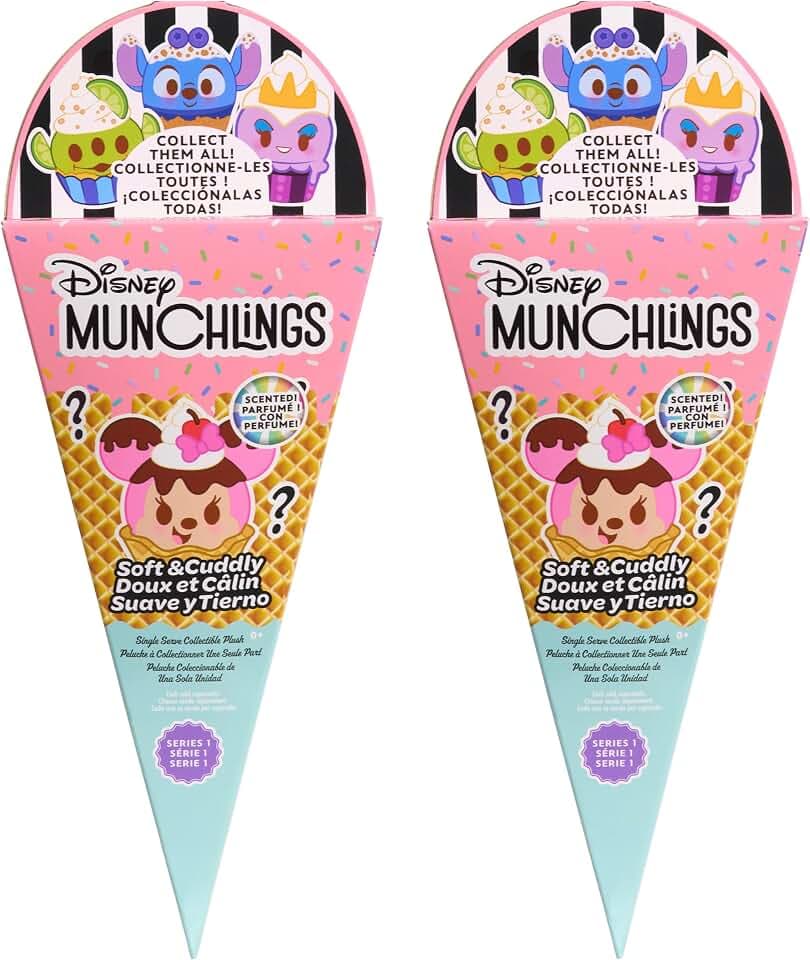 Disney Munchlings Single-Serve Scented Collectible Plush 2-Pack