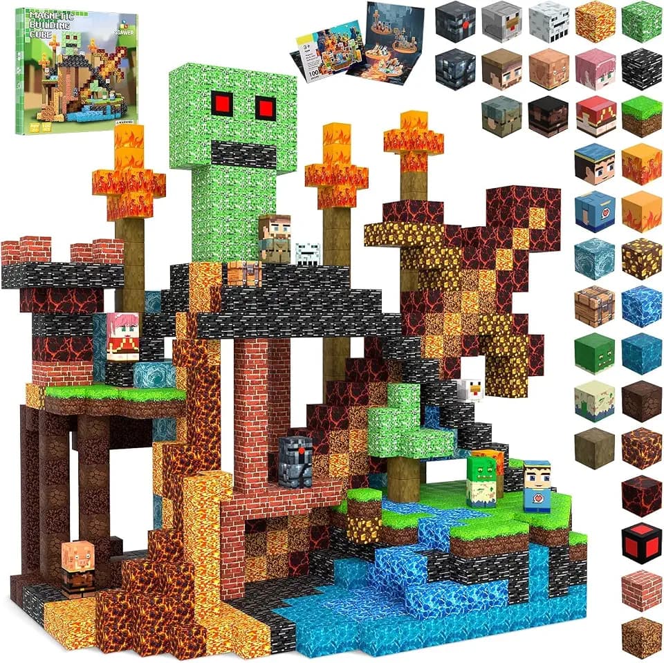 Magnetic Blocks, 100PCS Toys Building Cubes Gifts for Kids Ages 3+