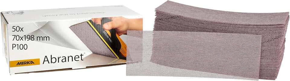 Mirka Schleifstreifen Abranet 70x198 mm Klett Korn P100 50 Stk