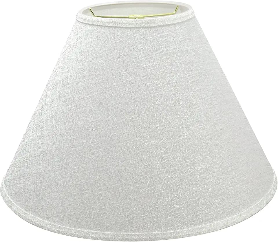 Aspen Creative Transitional Hardback Empire Shaped Spider Construction Lamp Shade, 18" wide (7" x 18" x 12 1/2"), Off White