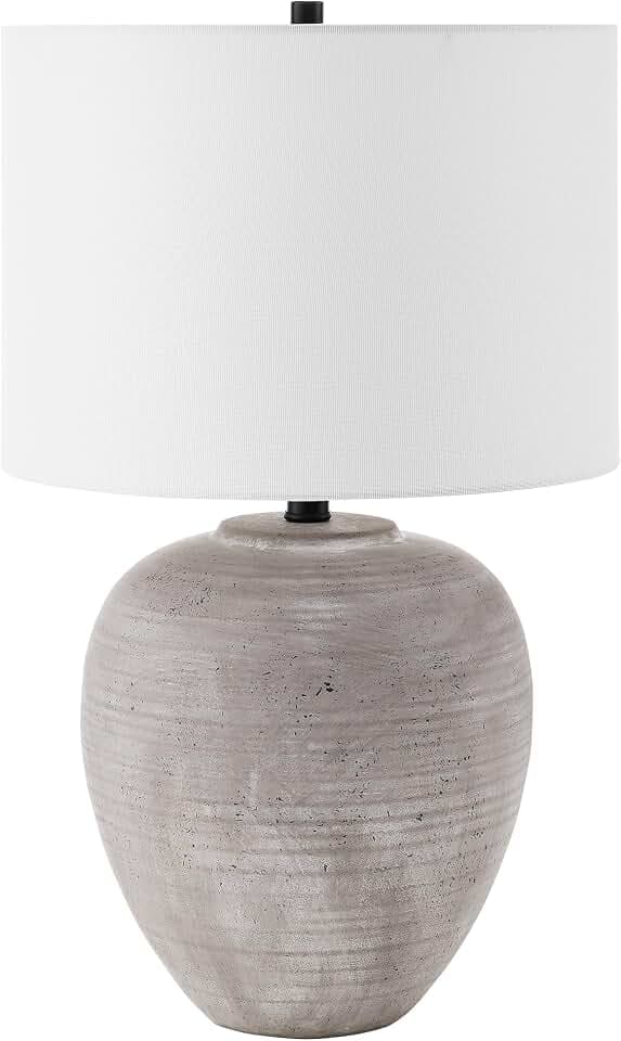 Henn&Hart 23" Modern 1-Light Table Lamp, Rustic Earth