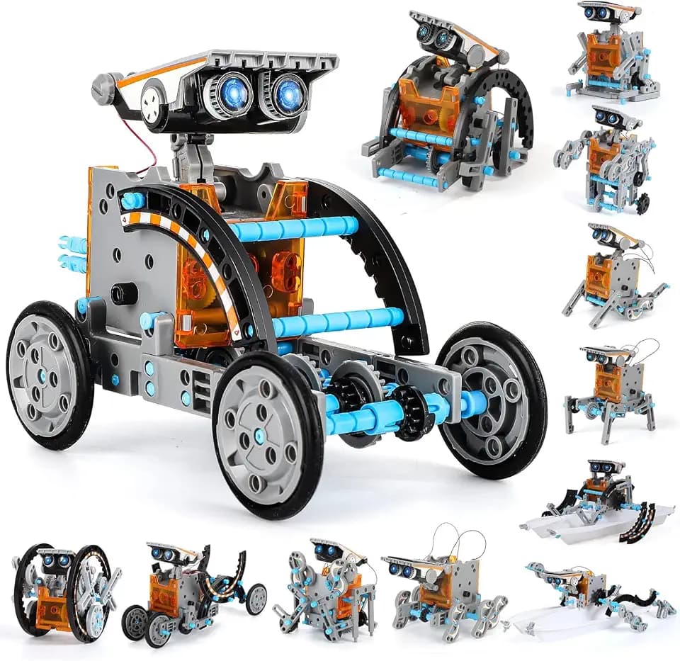 Lucky Doug 12-in-1 Solar Powered Robot Building Kits Toys