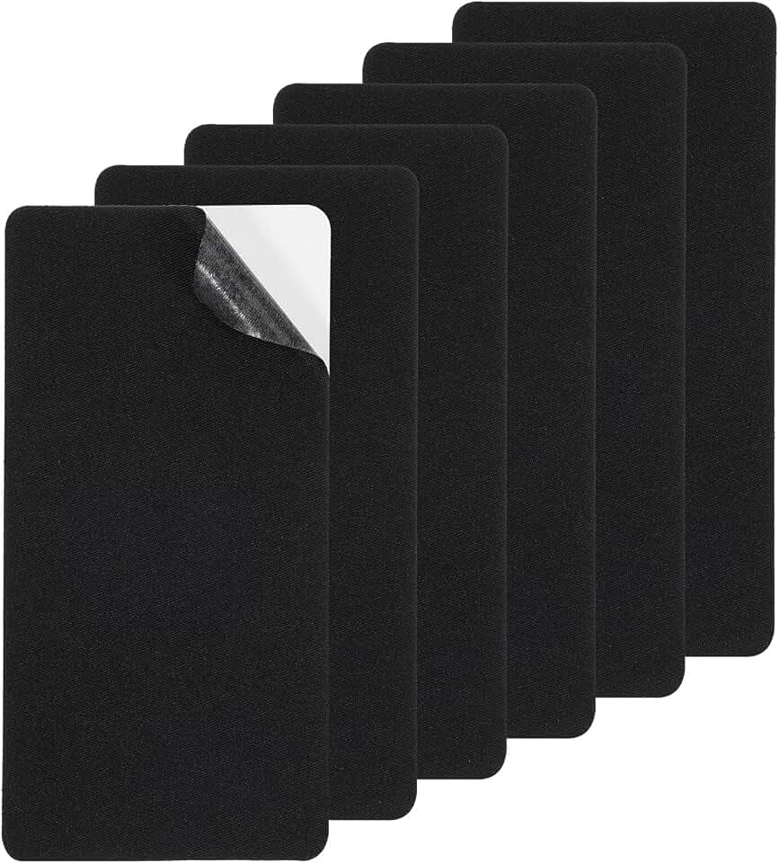 6 Stück Flicken Zum Aufbügeln Schwarz Reparaturflicken Selbstklebend Stoff Jean Patches Zum Bügeln Auf Innen und Außen Reparatur Reparaturpflaster Reparaturset für Kleidung Sofas Bürostühle Kopfteile