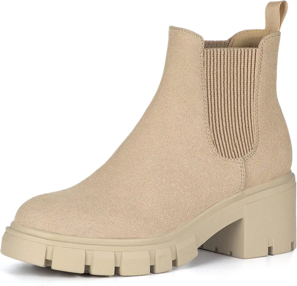 Athlefit Women's Slip on Chelsea Ankle Boots