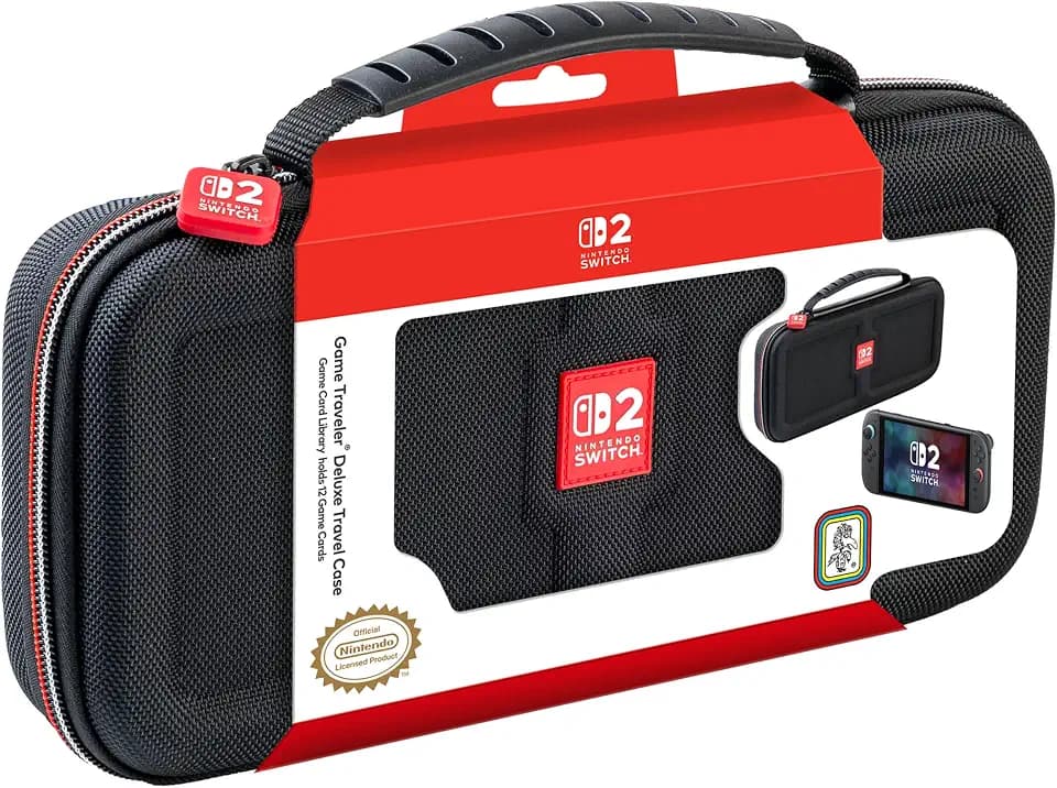 R.D.S. INDUSTRIES, INC. - Game Traveler Deluxe Licensed Travel Case for Nintendo Switch, Nintendo Switch 2, OLED, Black Small (NS241)