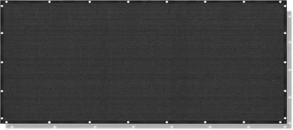 Alion Home Elegant Privacy Screen for Backyard Deck, Patio, Balcony, Fence, Pool, Porch, Railing - (3FT Height) Black (3' x 8')