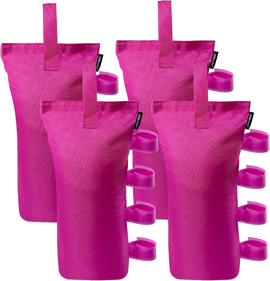 Joramoy Heavy Duty Canopy Weight Bags(150LBS) Set of 4, Pink(Without Sand)