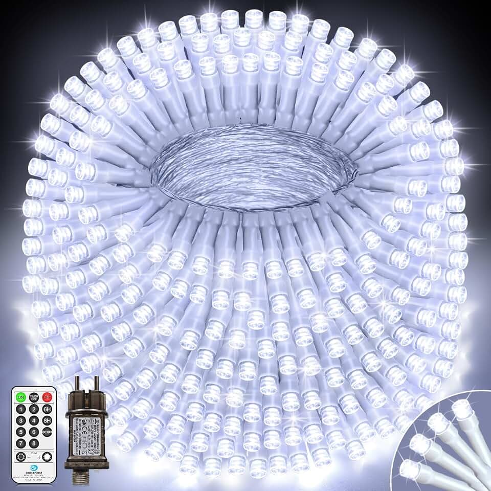42m 1400 LED Lichterkette Außen Weiß