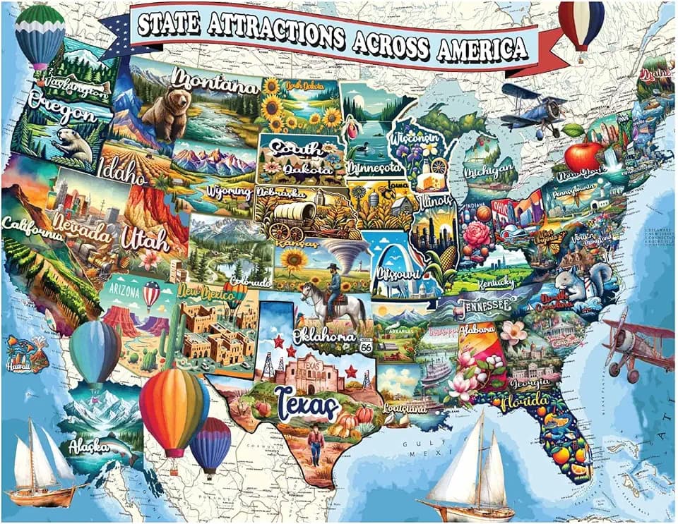 Springbok All American Attractions 1000 Piece Jigsaw Puzzle for Adults