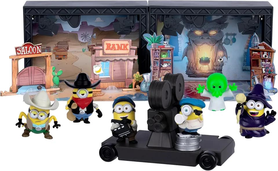 Minions Illumination's Monsters Backlot Studio Set, Mini Figure Minion Toys