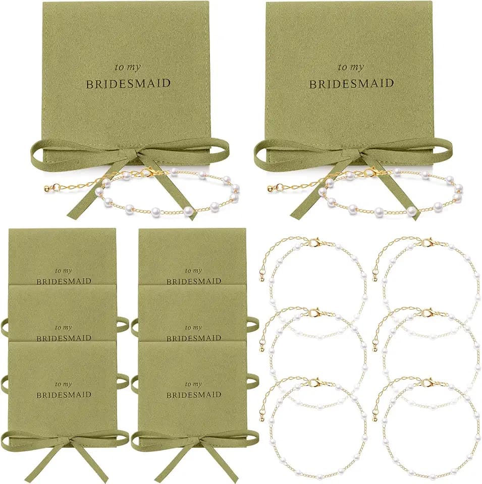 Quelay 16 Pcs Bridesmaid Bracelet Gift with Pouch