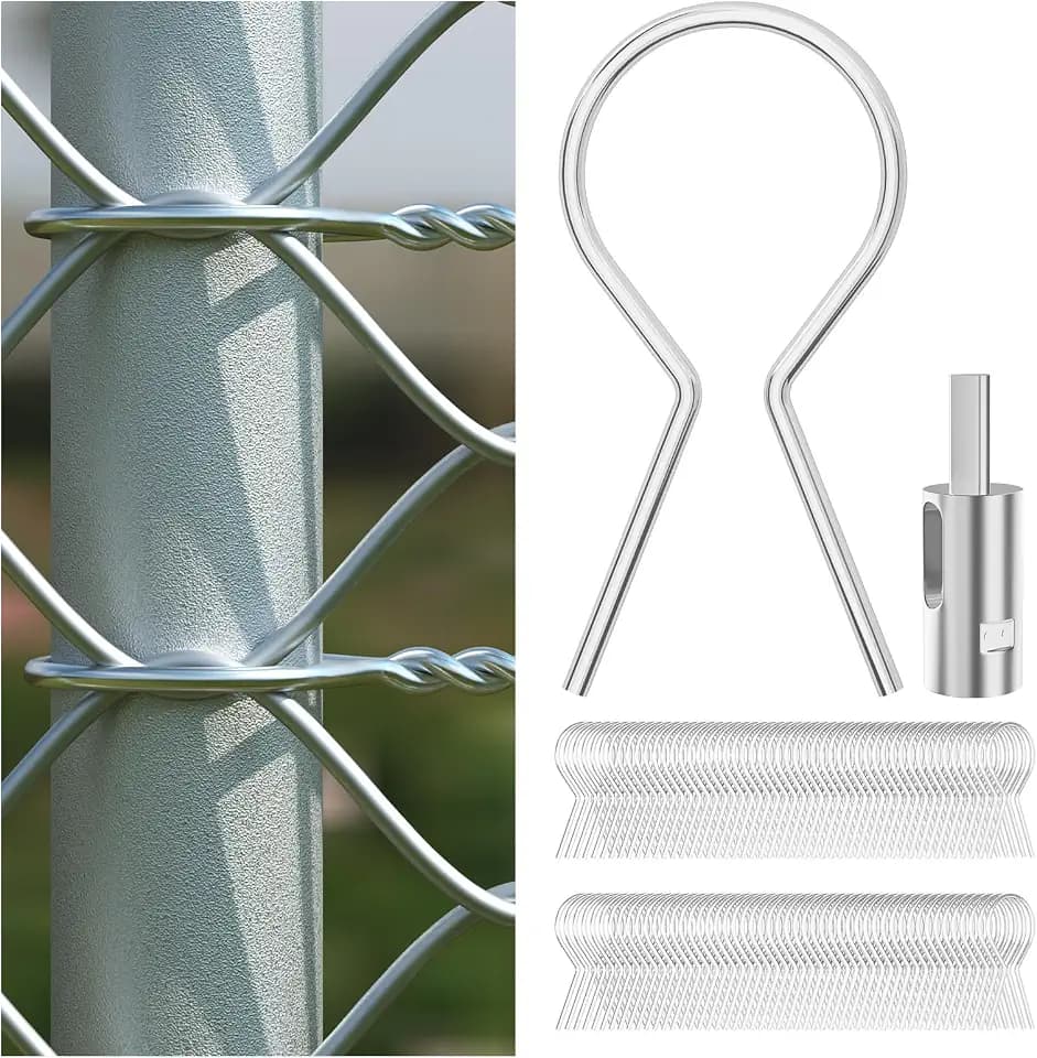 MINEHAJIME 500Pcs T Post Fence Ties, 11 Gauge Galvanized Fencing Supplies