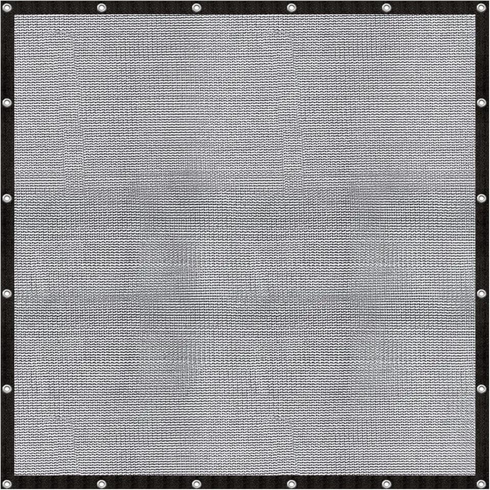 Cool Area 60-70% Mesh Tarp Shade Screen with Grommets, 8x8ft, Black