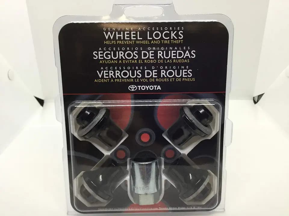 Toyota Genuine Land Cruiser Sequoia Tundra Black PVD Alloy Wheel Locks PT276-34200-02