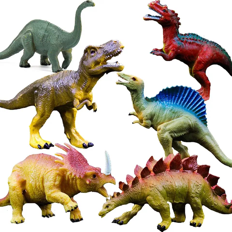 OuMuaMua Dinosaur Toys 6 Pack Large 6-7 Inch Realistic Figures Gift Set