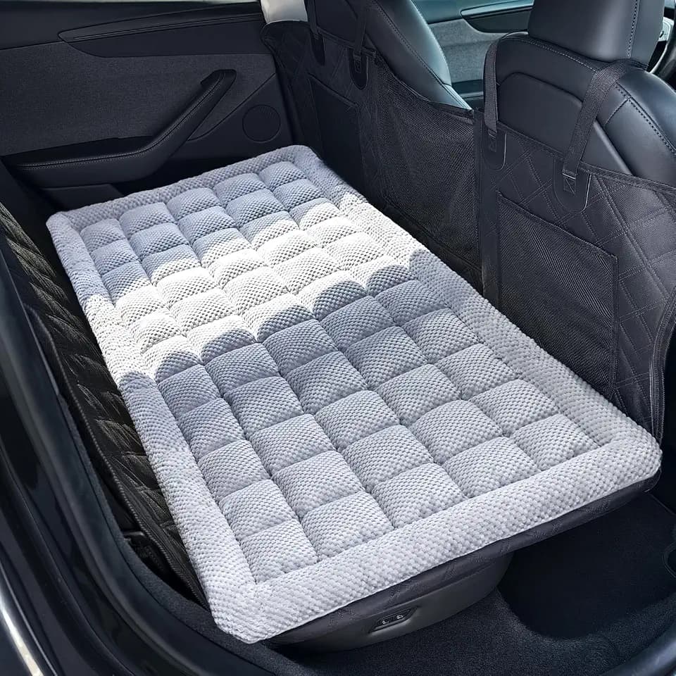 REEVAA Dog Bed Mat for Car Back Seat Grey, 54x24x2 inch