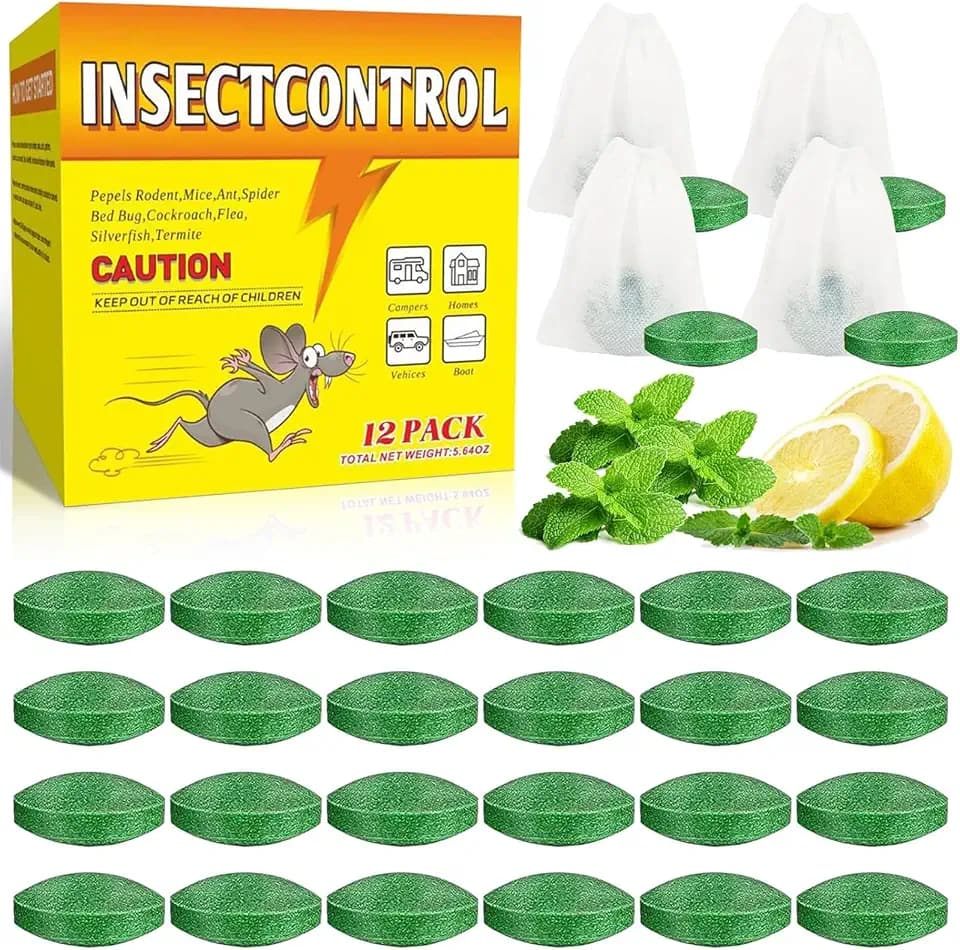 24 Stück Natürliche Rattenabwehrbälle, Mäuse Vertreiben | Giftfreie Mäuse Abwehrmittel mit Textilbeutel, Rattenabwehr Vertreiben, Geeignet für Häuser, Garten, Garagen und Dachbö