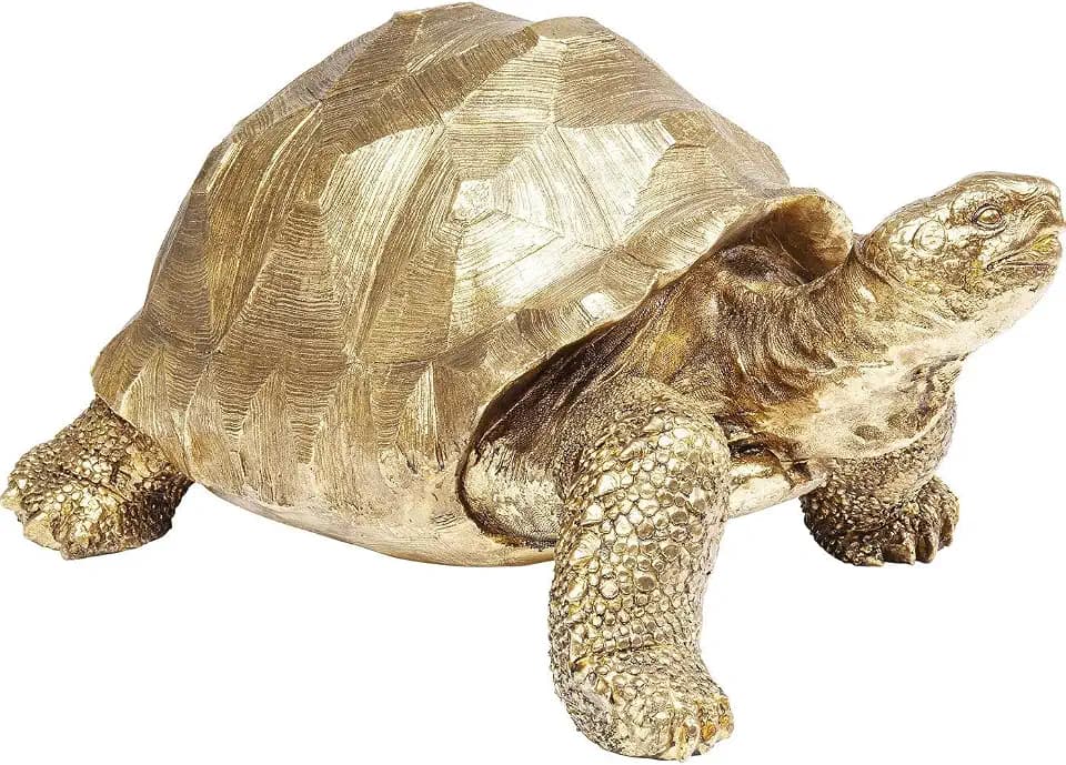 Kare Design Deko Figur Turtle, Gold, Schildkröte, Accessoires, Deko Skulptur, Dekoration, Wohnzimmer, 32x40x60 cm (H/B/T)