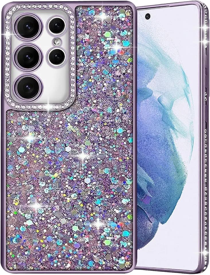 AUCAN Glitter Case for Samsung Galaxy S26 Ultra,Luxury Diamond,Purple