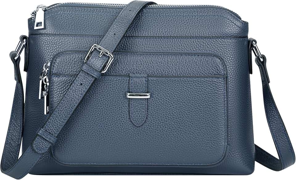 Over Earth Genuine Leather Crossbody Bags for Women with Card Slots