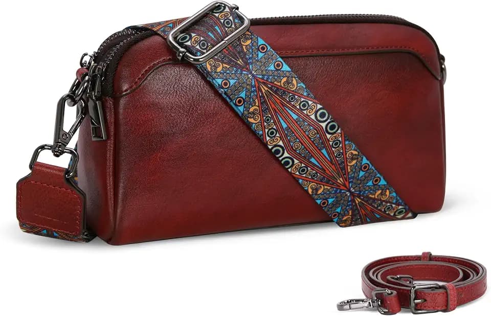 Iswee Genuine Leather Purses and Handbags for Women Shoulder Cossbody Bags