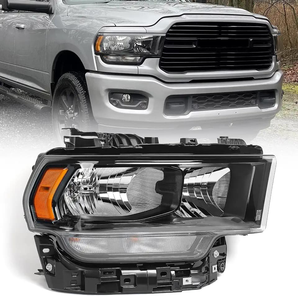 FIONE Headlight Compatible with Dodge Ram 2500 3500 2019-2024 RH Halogen
