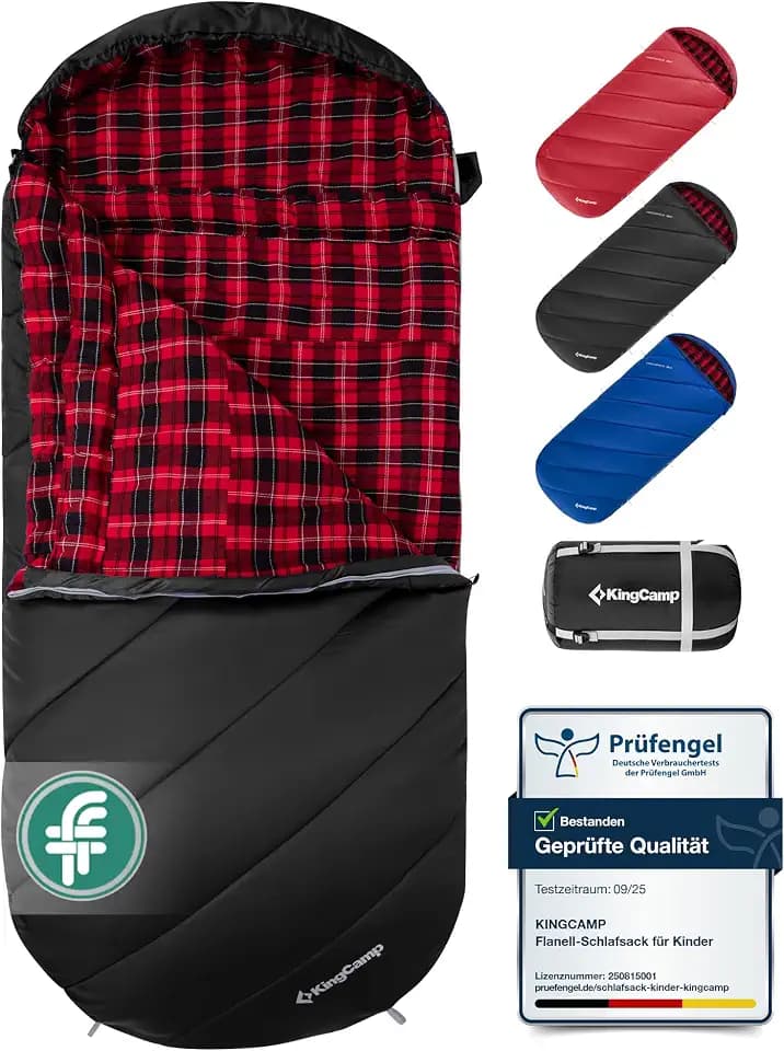 KingCamp Schlafsack XXL Baumwolle Flanell Erwachsene Übergröße