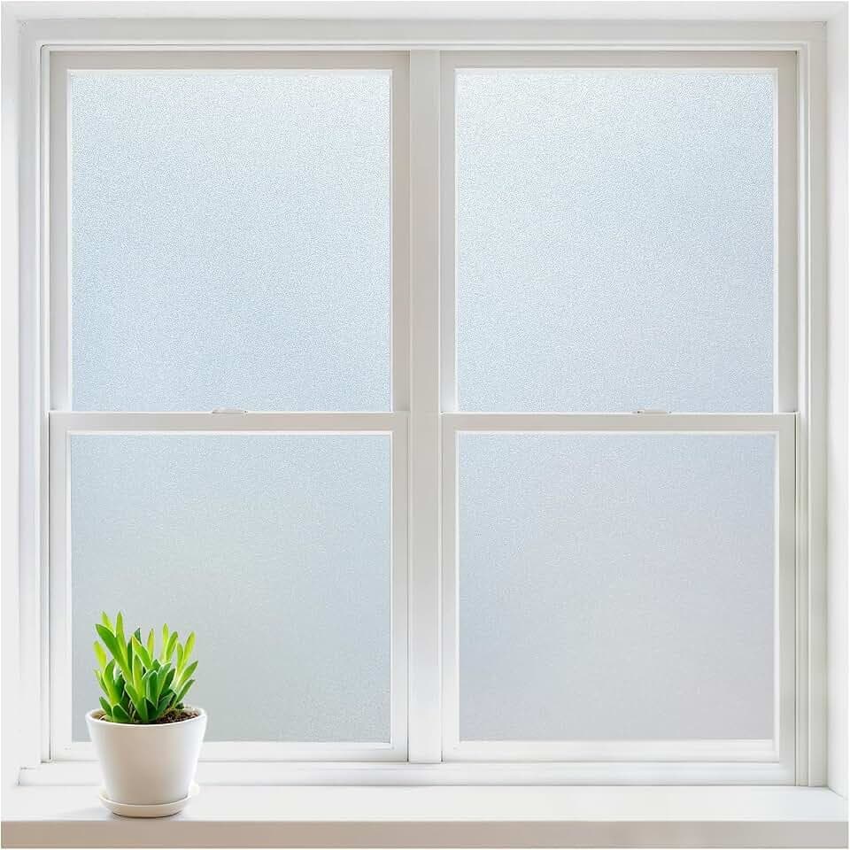 rabbitgoo Fensterfolie Blickdicht Milchglasfolie Klebefolie Matt 115x200cm
