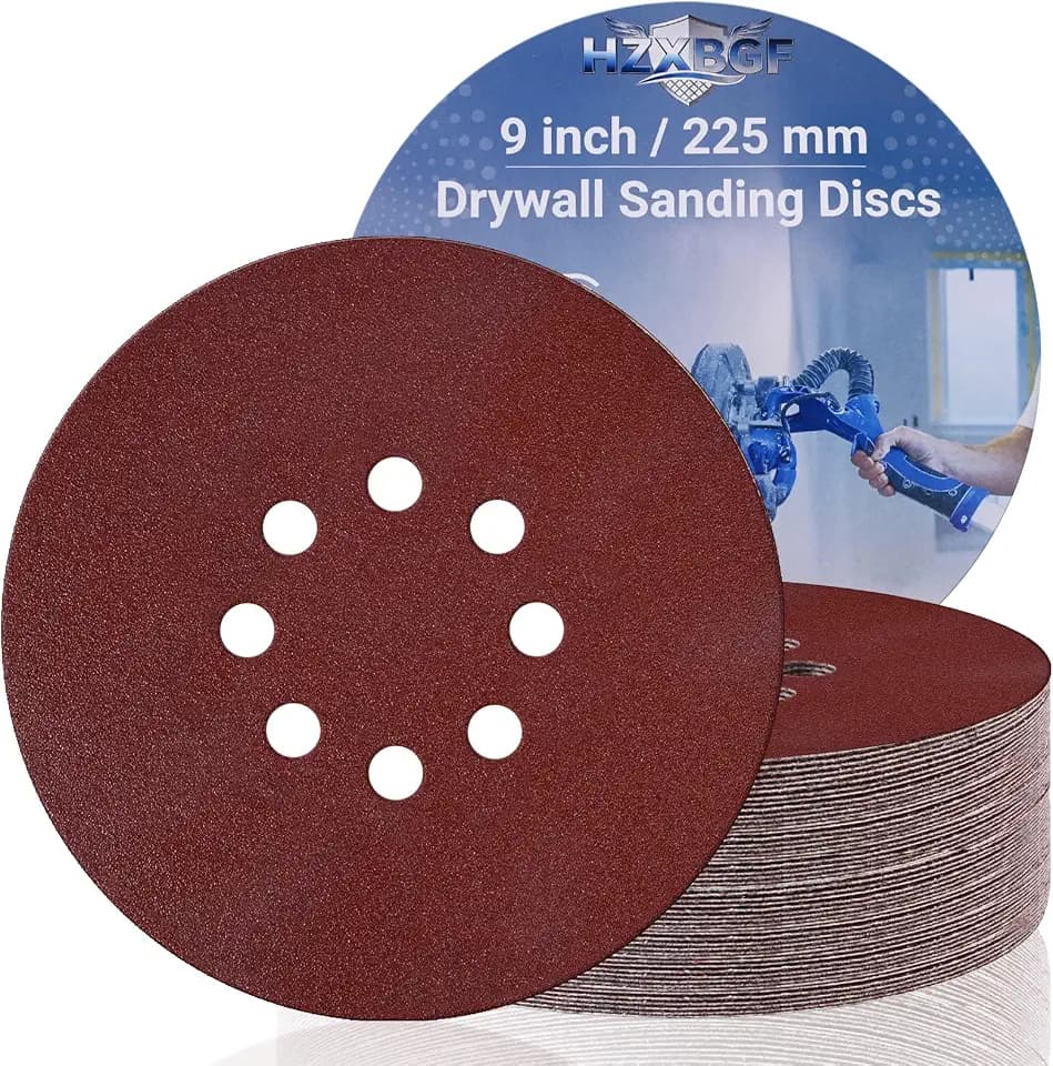 12 Stück 225mm 8 Loch Schleifscheiben Klett, 40 Körnung Rundschleifpapier