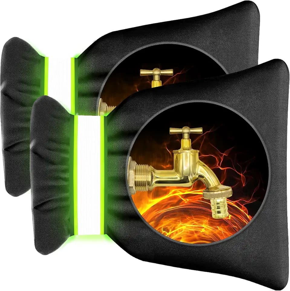 DELUX Outdoor Faucet Covers for Winter 9.05" H X 6.89" W 2 Pack, Outside Garden Faucet Socks for Freeze Protection, Reusable Waterproof Insulated Spigot Cover (Thicker)