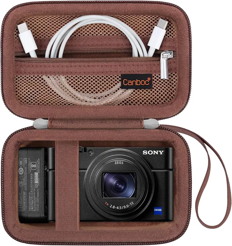 Canboc Carrying Case for Sony RX100 VII/ RX100 VI/ RX100 V Camera, Brown