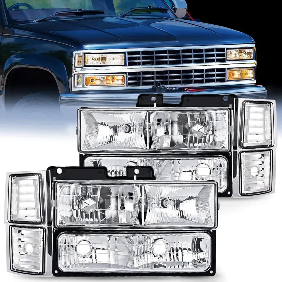 Nilight Headlight Assembly Compatible with 1994-1998 Chevy C/K Silverado