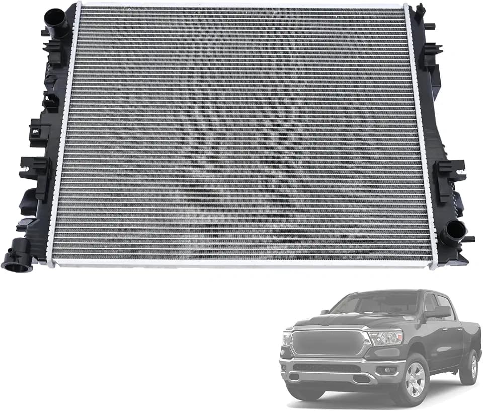 68341188AA Engine Cooling Radiator Compatible with Ram 1500 2019 2020 2021 2022 2023 2024 2026/1500 Classic 2022 2023 2024 3.6L 5.7L Aluminum Core Plastic Tank Radiator Assembly
