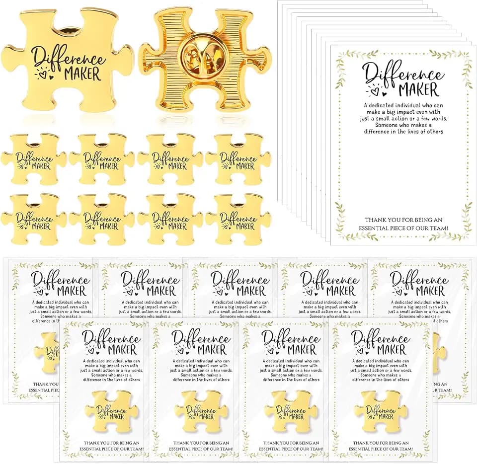 Employee Appreciation Gifts, Difference Maker Puzzle Pins