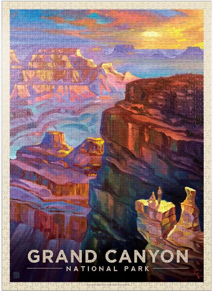 MyPuzzle Grand Canyon National Park At Sunset - Premium 1000 Piece Jigsaw Puzzle for Adults