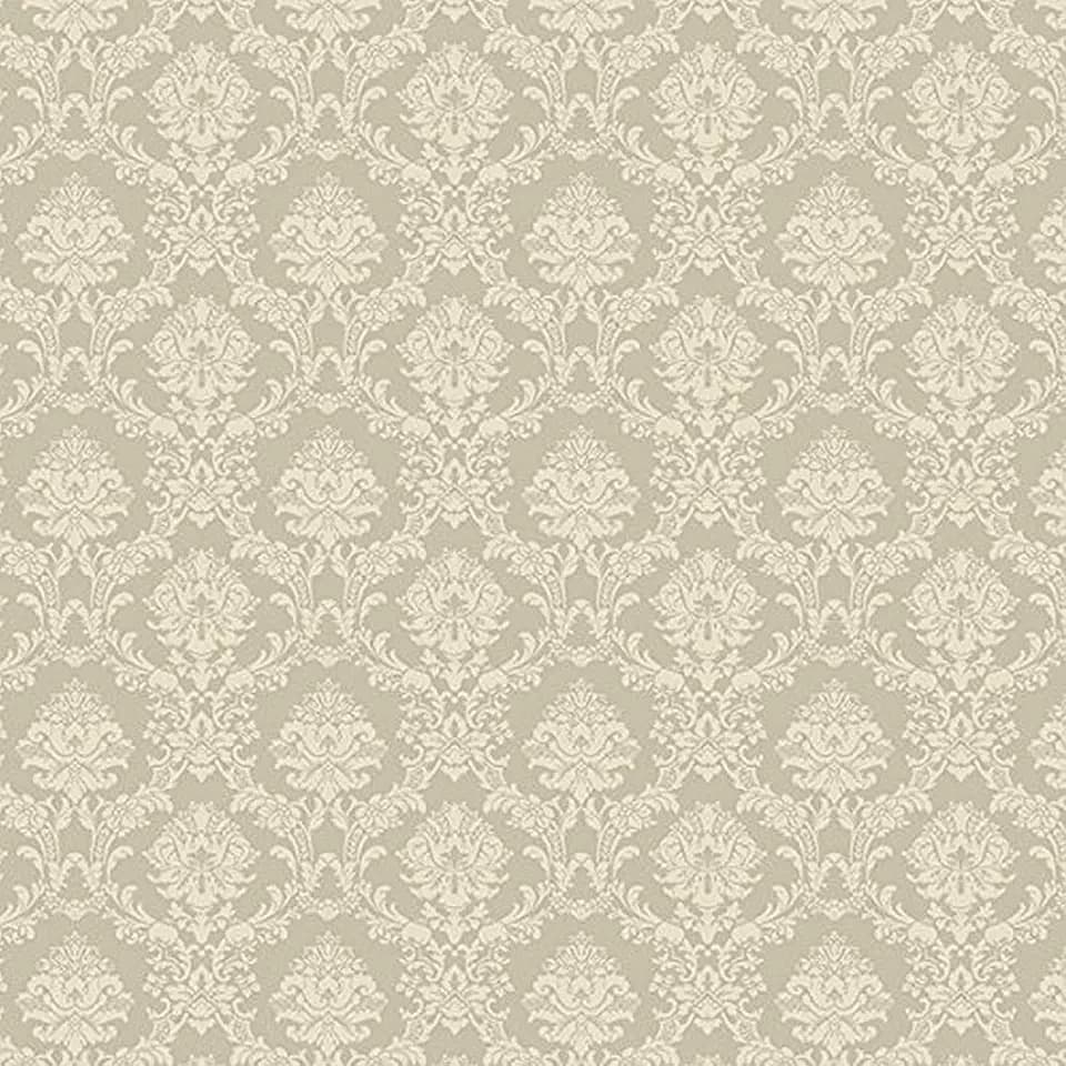 Manhattan Comfort NWSD36137 Double Roll of Decorative Solid Vinyl Wallpaper, Cream/Metallic Gold