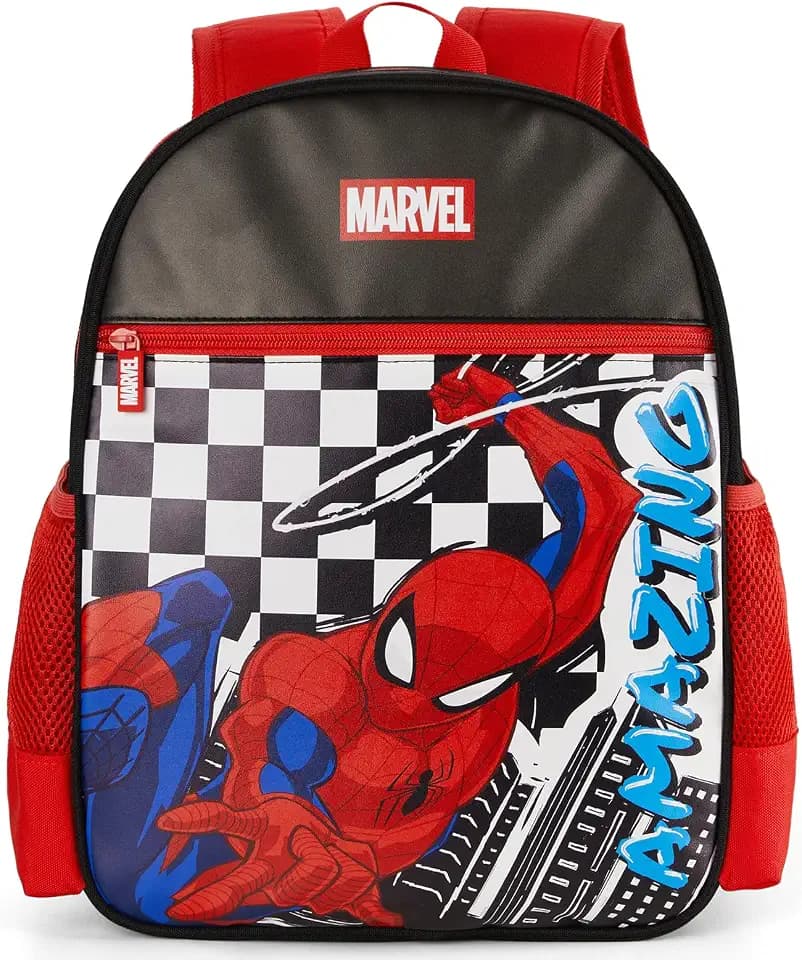 Marvel Spiderman Boys Backpack for Elementary Kindergarten Kids, Medium 12L