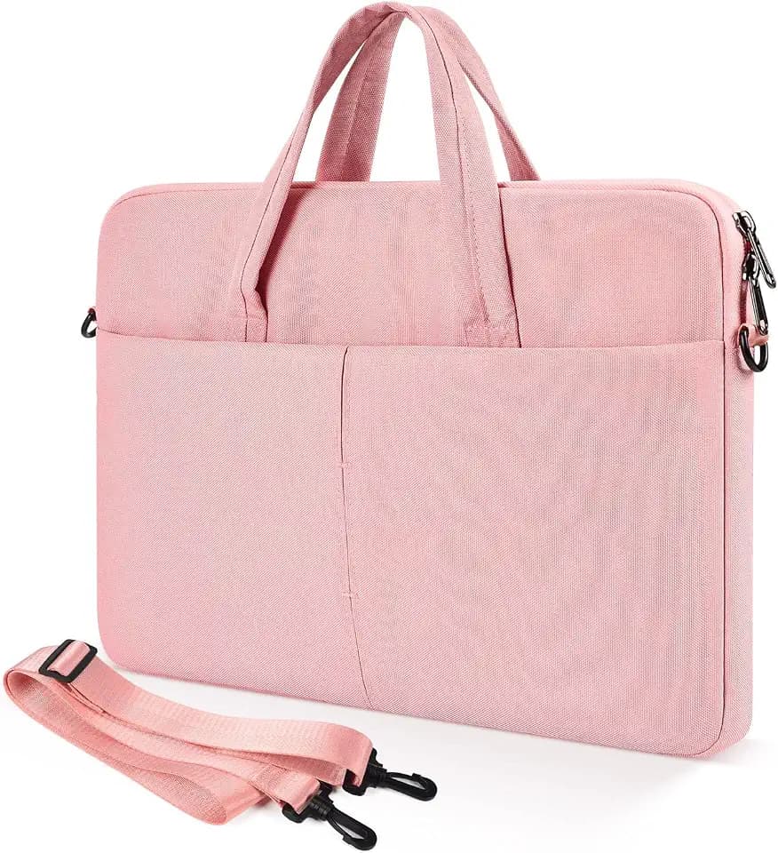 14 Inch Laptop Case Sleeve for HP Chromebook14/ Stream, Lenovo IdeaPad Flex 5, MacBook Air 15.3 M5, 13.5 Inch Surface Laptop 7/6 Carrying Bag, Pink