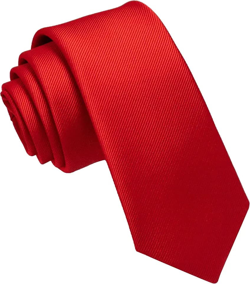 JEMYGINS Schmale Herren Krawatte einfarbig 6cm