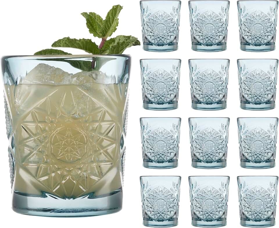 LIBBEY 71104 Trinkglas Blush Sapphire "HOBSTAR", 355 ml, 12er Set, Blau