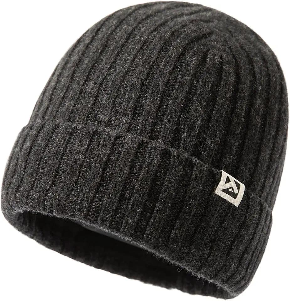 TOP-EX Merinowolle Beanie mit Fleecefutter für große Köpfe