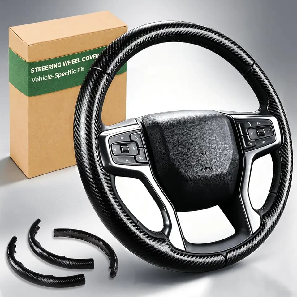Aimato Customized Steering Wheel Cover for Chevy Silverado 1500(2019-2026)