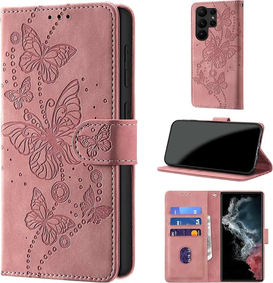 Case Wallet for Samsung Galaxy S23 Ultra, Pink