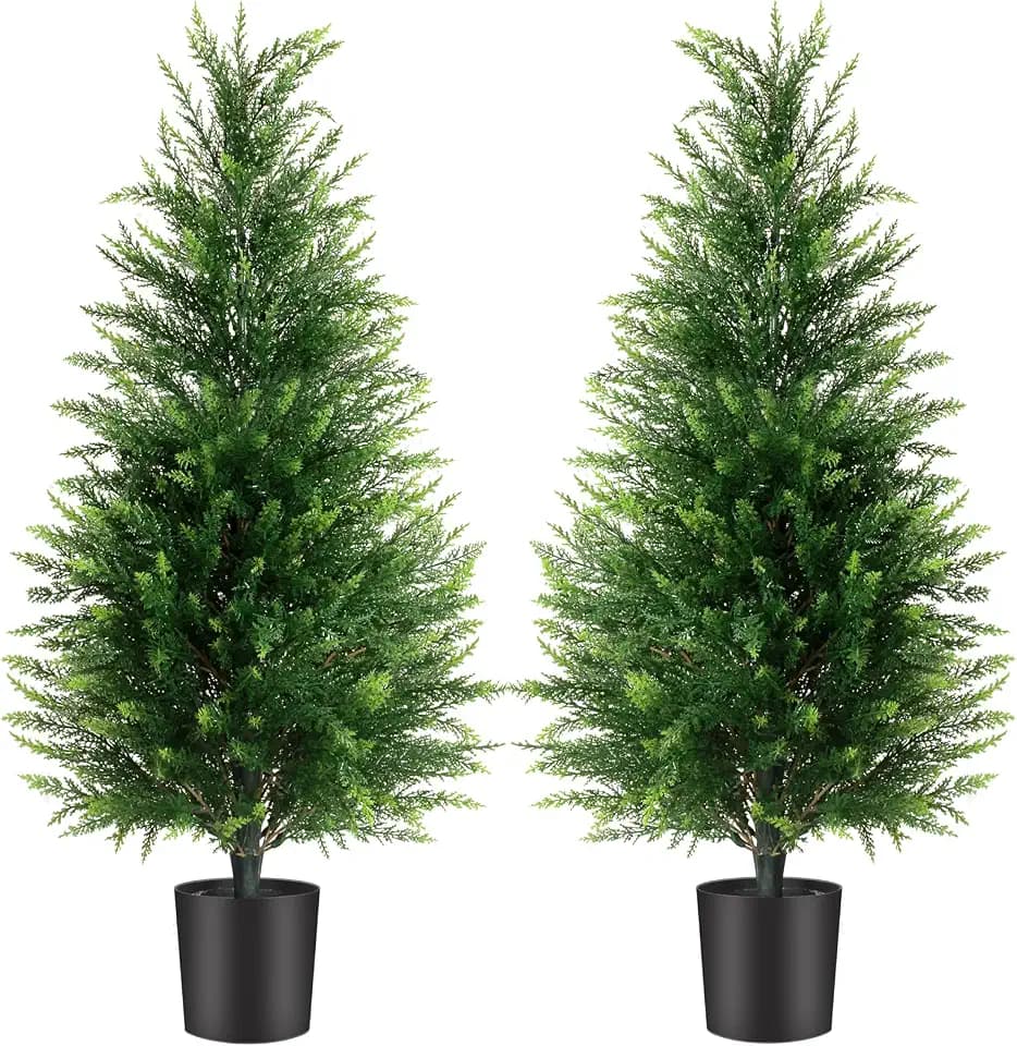 3FT Artificial Cedar Trees 2 Pack