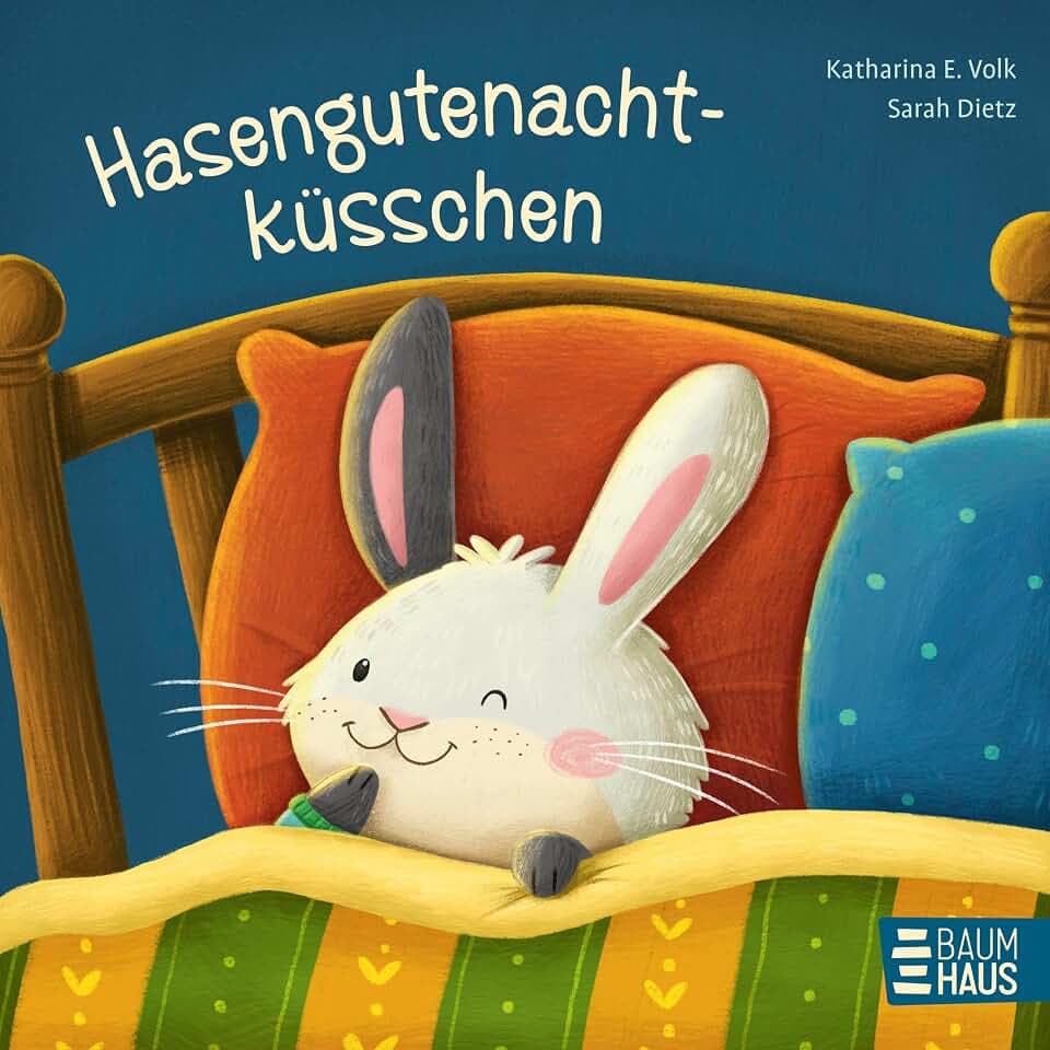 Hasengutenachtküsschen: Ein süßes Gute-Nacht-Pappbilderbuch für müde Hasenkinder ab 2 Jahren