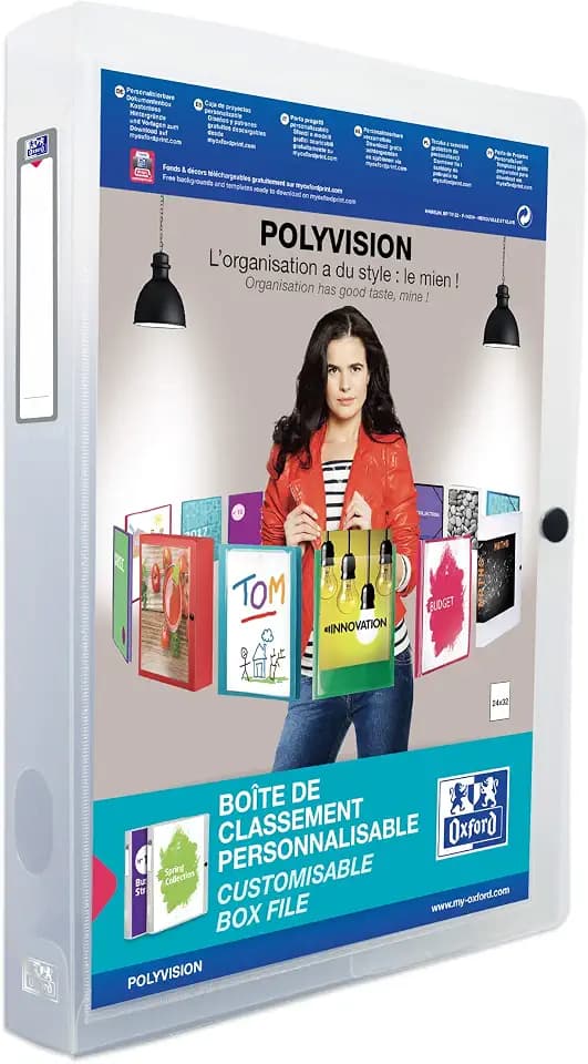 Oxford Kunststoff-Sammelbox polyvision, , DIN A4, farblos transparent