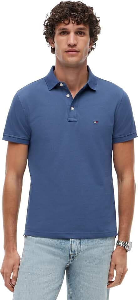 Tommy Hilfiger Herren Poloshirt Kurzarm 1985 Slim Slim Fit