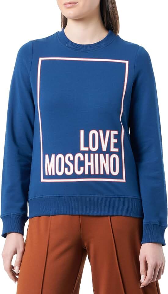Love Moschino Damen Long-Sleeved Slim Fit Roundneck Sweatshirt